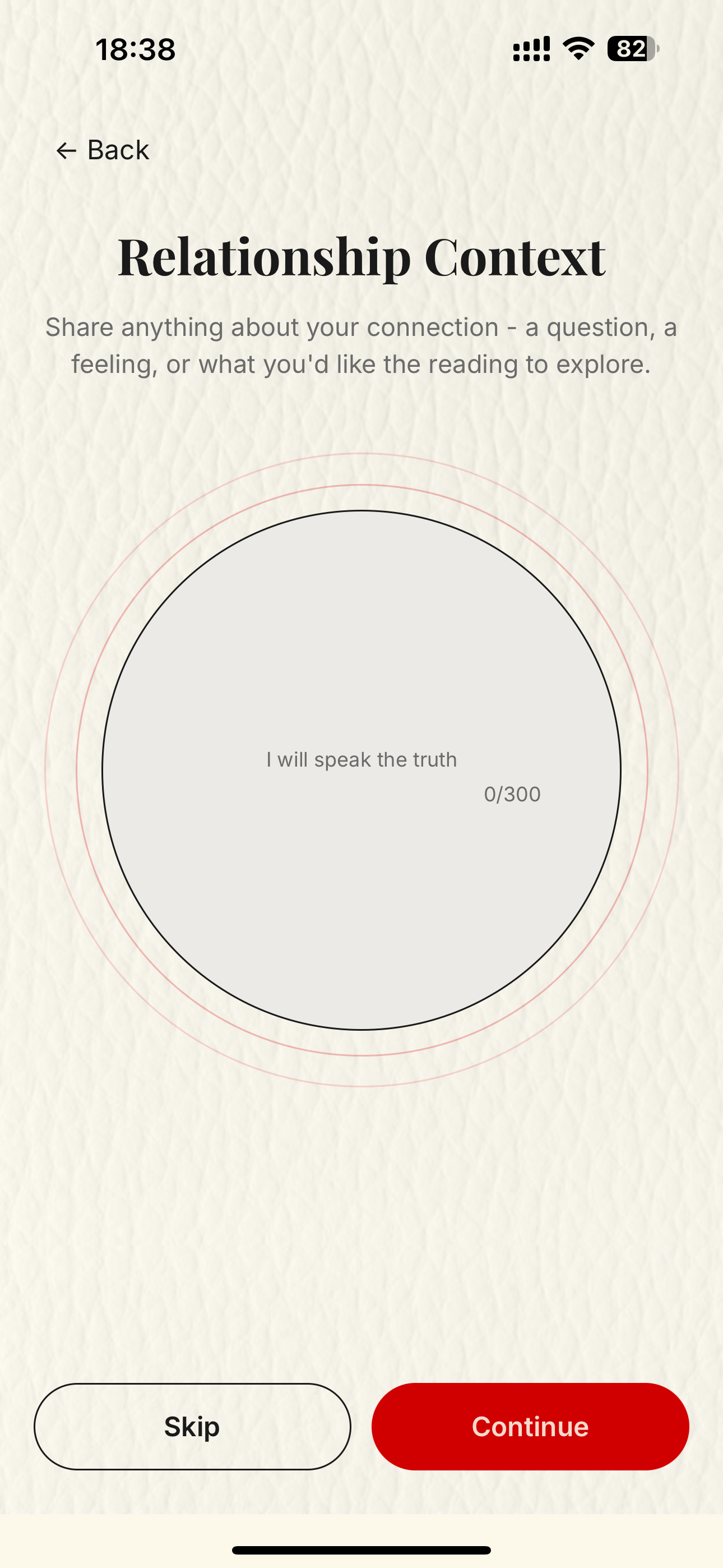 Relationship context input