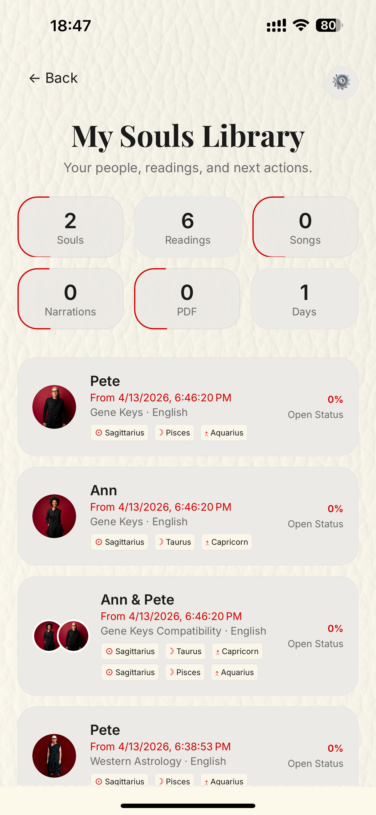 My Souls Library reading queue