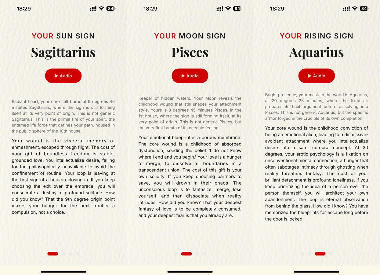 Completed core readings